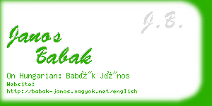 janos babak business card